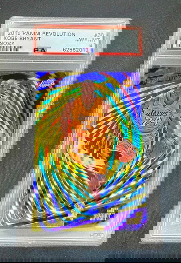 2015 Kobe Bryant Panini Revolution Nova Swirl Blue Holo PSA 8 #38 SP LAKERS