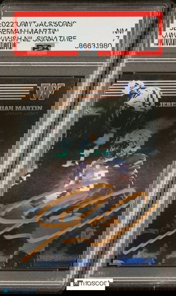 2022 Onit University Of Washington Nil Signatures Jeremiah Martin PSA 7 Low Pop