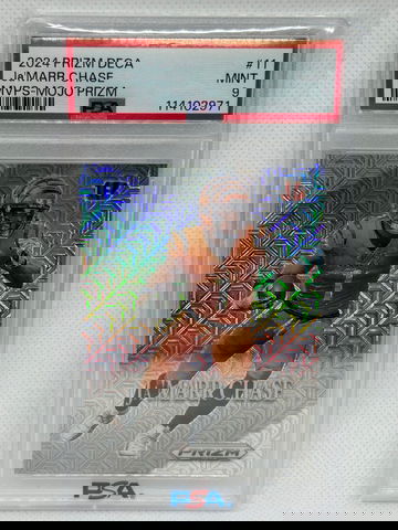 JAMARR CHASE 2024 PRIZM DECCA MVPs MOJO /30 PSA 9