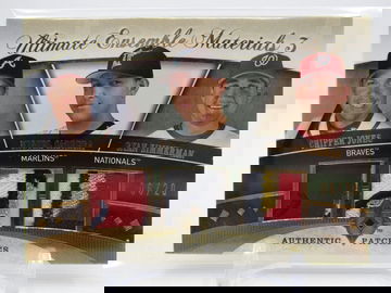 JONES CABRERA ZIMMERMAN 2006 ULTIMATE COLLECTION TRIPLE PRIME GAME WORN! #06/20!