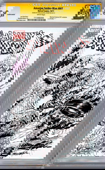 AMAZING SPIDER-MAN #667 CGC SS 9.8 SIG STAN LEE & NEAL ADAMS 1ST ADAMS ASM 2011