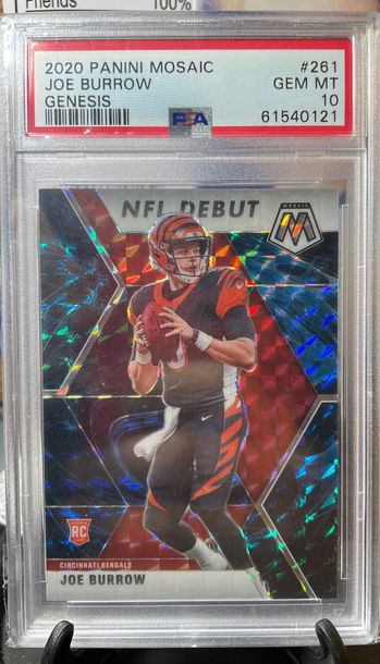 Joe burrow panini mosaic genesis #261 psa 10