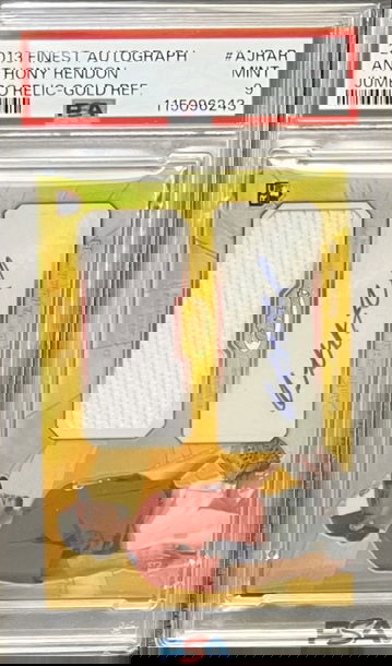 /50 Anthony Rendon 2013 Topps Finest RC Auto Relic Gold Refractor PSA Slab MINT