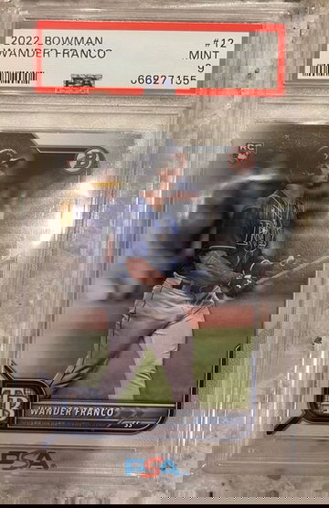 2022 Bowman WANDER FRANCO #12 Rookie Card  PSA 9  MINT TB Rays RC