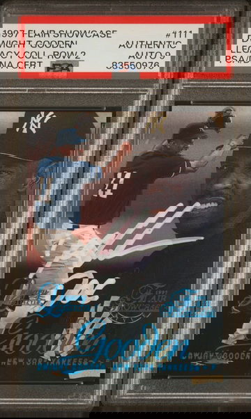 1997 Flair Showcase Dwight Gooden Row 2 /100 Autograph PSA DNA