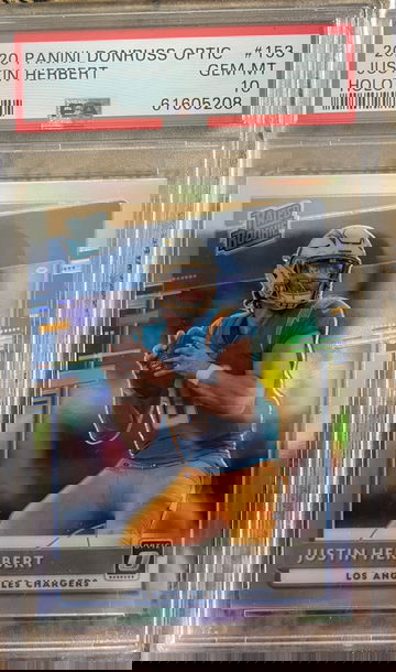 2020 Panini Optic Justin Herbert RC Holo Prizm PSA 10