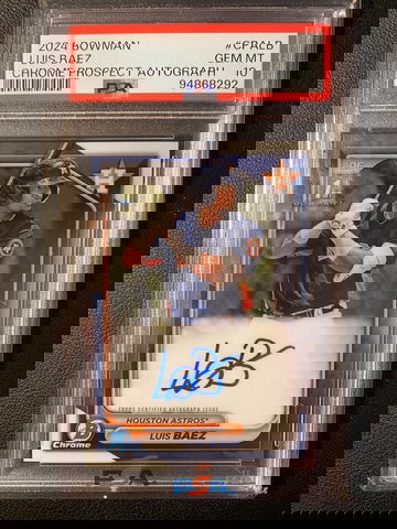 2024 Bowman Chrome Luis Baez Auto PSA 10