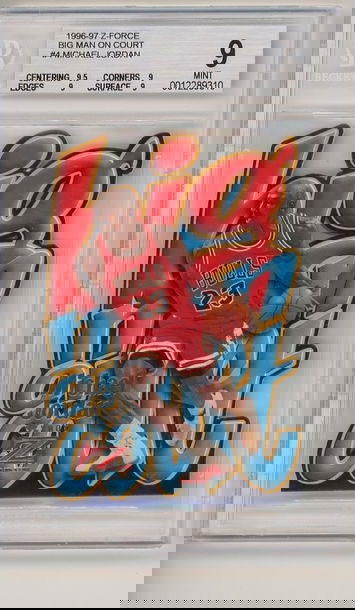1996 Z-Force Big Man on Court 4 MICHAEL JORDAN BGS 9 Mint + (9.5 sub) aka BMOC Big Men on Court
