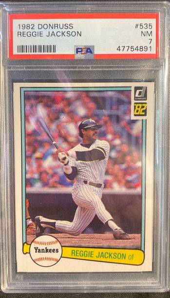 1982 Donruss Reggie Jackson PSA 7