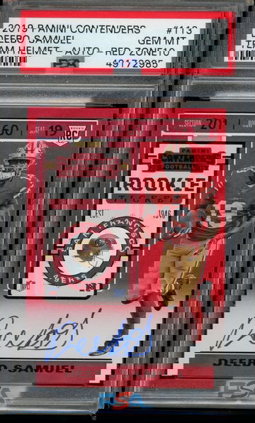 2019 Deebo Samuel Rookie Ticket Auto PSA 10