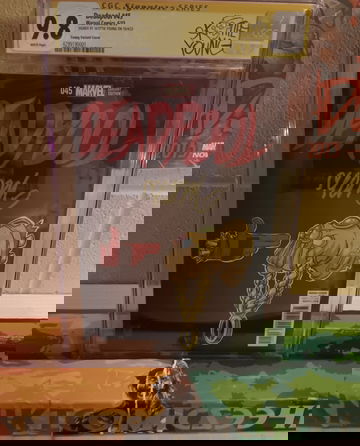 DEADPOOL #45 (2015) HTF 1:50 RUN THE JEWELS VARIANT SS CGC 9.8 SIGNED BY SKOTTIE YOUNG.