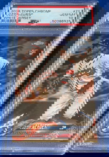 2018 Topps Chrome Ozzie Albies 72 PSA 10 Gem Mint