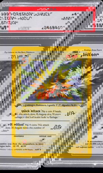 1999 Pokémon Jungle Jolteon Holo 1st Edition PSA 9