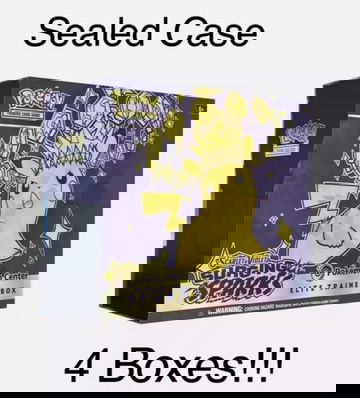 Surging Sparks Pokemon Center Exclusive Elite Trainer Box - Sealed Case of 4 ETB