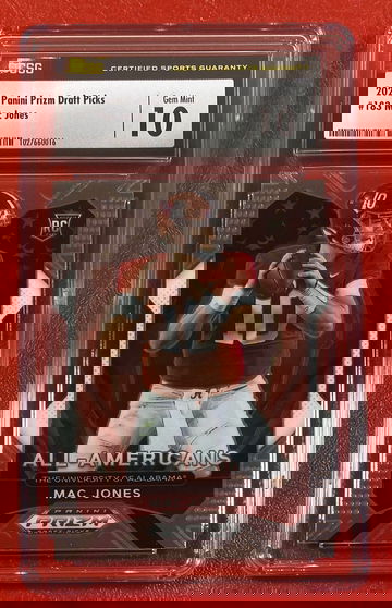 2021 Panini Prizm Draft Picks Mac Jones #183 CSG 10
