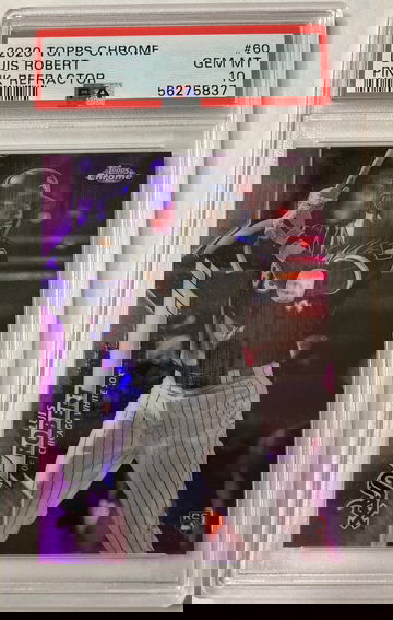 2020 Topps Chrome Luis Robert Pink Refractor Psa 10