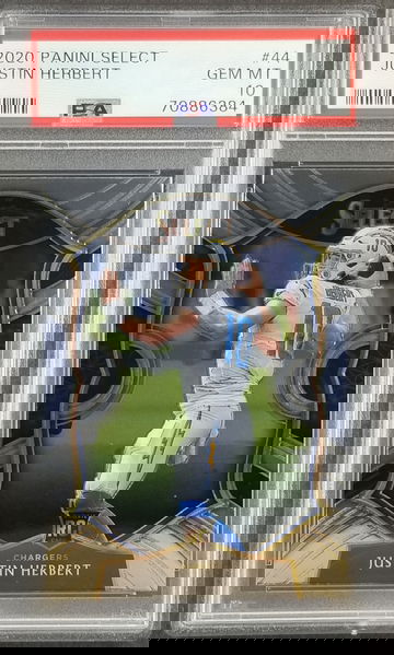 Justin Herbert  2020 Panini Select Rookie RC PSA 10 Gem MINT