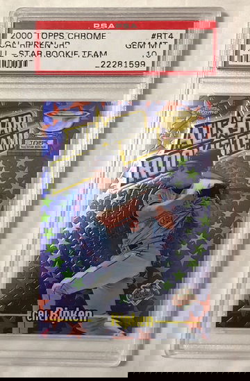 2000 TOPPS CHROME #RT4 CAL RIPKEN , JR ALL-STAR ROOKIE TEAM GEM- MT 10