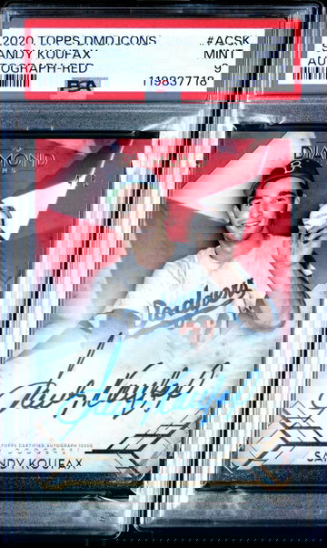 2020 Topps Diamond Icons Red Sandy Koufax #AC-SK Auto /5 PSA 9
