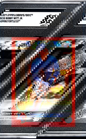 2022 Topps Chrome Update Bobby Witt Red Refractor SGC 8