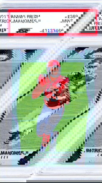 PATRICK MAHOMES 2017 Panini Prizm SILVER Refractor Rookie Card RC PSA 9 Mint