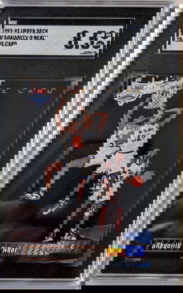 1992-93 Upper Deck Shaquille O'Neal #1B Trade Card SGC 8.5