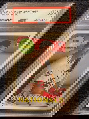 2018 Topps Heritage Juan Soto Rookie PSA 9