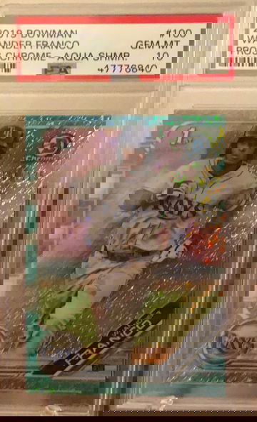 2019 Bowman Wander Franco Aqua Shimmer 109/125 PSA 10