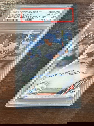 2019 Bowman Chrome Draft Michael Busch auto psa 10