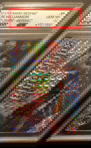 Zion Williamson 2019 Panini Mosaic Blue Chips PSA 10