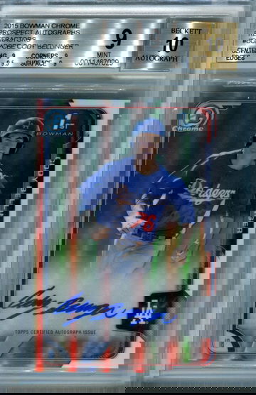 2015 Bowman Chrome Cody Bellinger refractor /499 BGS 9 auto 10