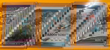 3 card lot - Javonte Williams, Travis Etienne jr, Jeanty and Ewers