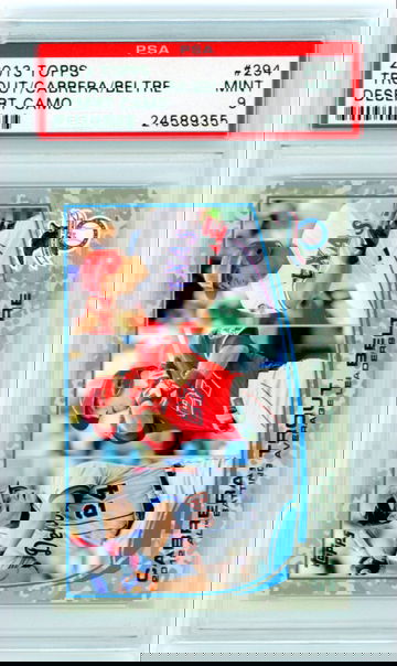 2012 Topps #294 Trout/Cabrera/Beltre Desert Camo PSA 9 MINT!