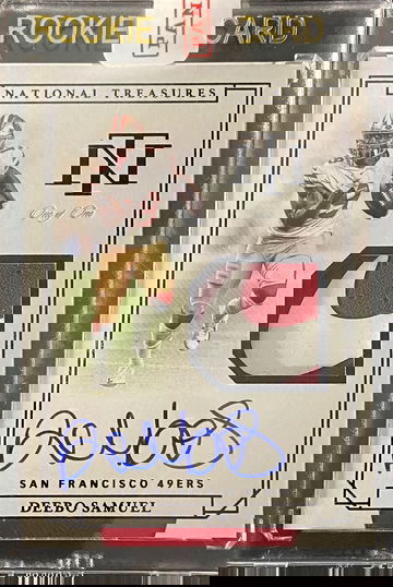 2019 Panini National Treasures Deebo Samuel Rookie Nike Patch Auto 1of1