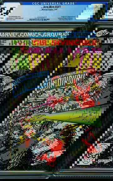 IRON MAN #143, CGC 9.4 NM