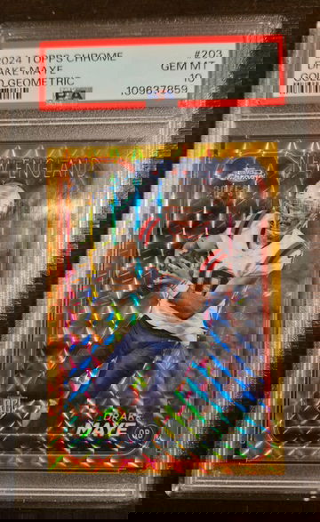 2024 Topps Chrome Drake Maye Gold Geometric Rookie #/50