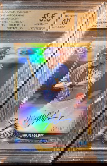Willy Adames 2018 Bowman Chrome RC Gold Refractor Auto #/50 BGS 9.5
