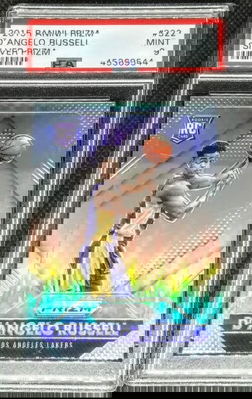 D'Angelo Russell 2015-16 Panini Prizm Silver Prizm RC Rookie # 322 PSA 9 Mint