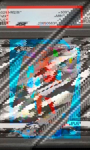 2024 Prizm Bo Nix Blue Ice /99 PSA 9