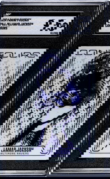 2024 Panini Phoenix #CON-LJN Lamar Jackson Contours SGC 9.5