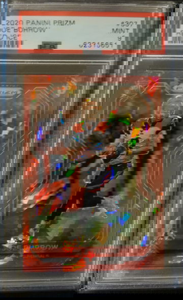 Joe burrow prizm red ice psa 9