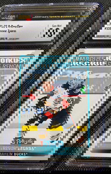 2021-22 O-Pee-Chee Marquee ROOKIE Trevor Zegras CSG 10 GEM MINT Low POP!