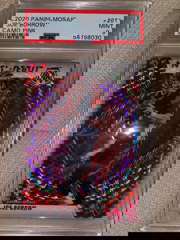 2020 Joe Burrow Mosaic Pink Camo PSA 9