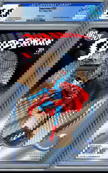 SUPERMAN #701 CGC 9.8 *DC 75TH ANNIV* CASSADAY 1939 SUPERMAN #1 HOMAGE CVR 2010