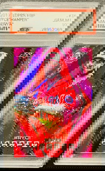 2017 Topps Fire Bryce Harper Magenta /25 PSA 10 POP 3