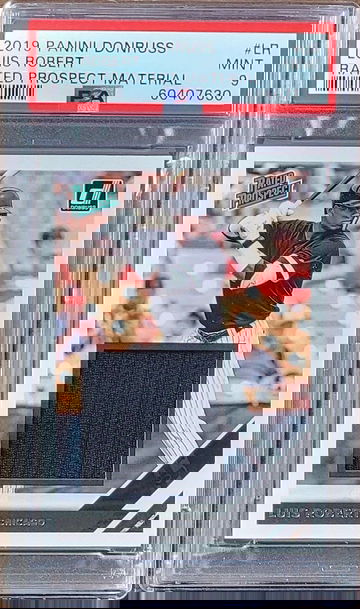 2019 LUIS ROBERT Panini Donruss Optic Rated Rookie Jersey Patch Material PSA 9 POP 5 