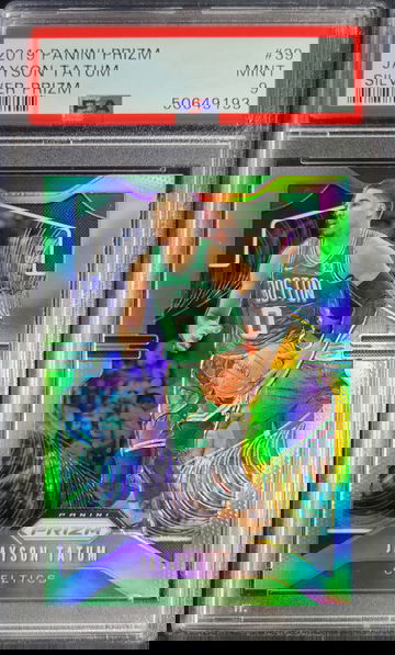 2019 panini prizm Jason tatum silver psa 9