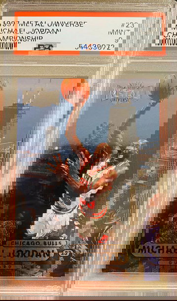 1997 Metal Universe Championship 23 Michael Jordan PSA 9 MINT