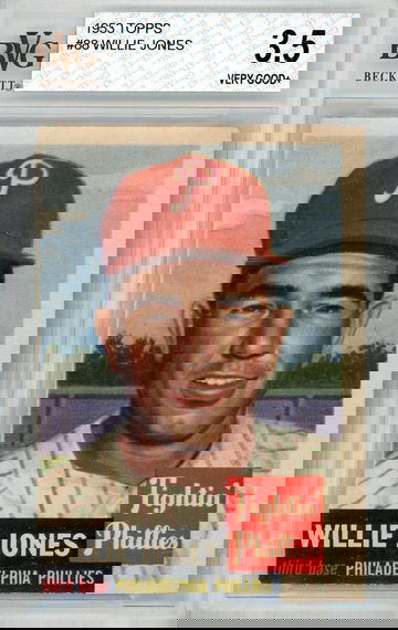 1953 Topps Willie Jones #88 BVG Beckett 3.5 P1226