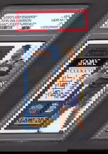 2020 Contenders Game Ticket Bronze #58 Zion Williamson PSA 10 Pelicans